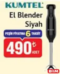 KUMTEL EL BLENDER SİYAH fiyat ve kampanya bilgisi